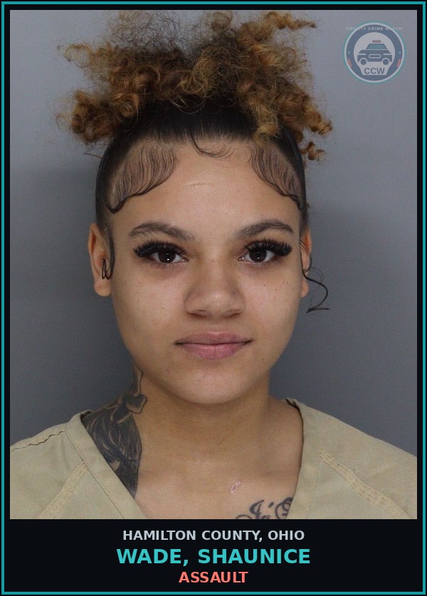 Booking mugshot of Wade, Shaunice in Hamilton County