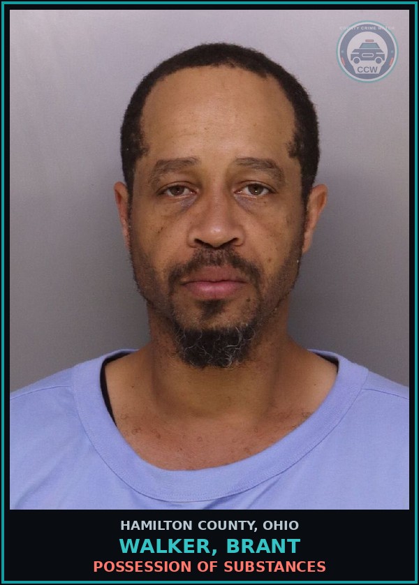 Booking mugshot of Walker, Brant in Hamilton County