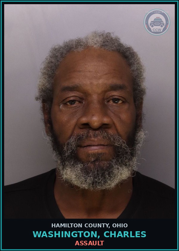 Booking mugshot of Washington, Charles in Hamilton County