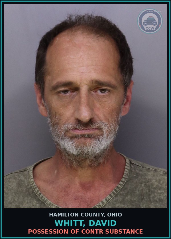 Booking mugshot of Whitt, David in Hamilton County
