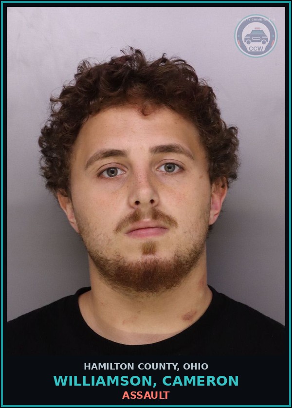 Booking mugshot of Williamson, Cameron in Hamilton County