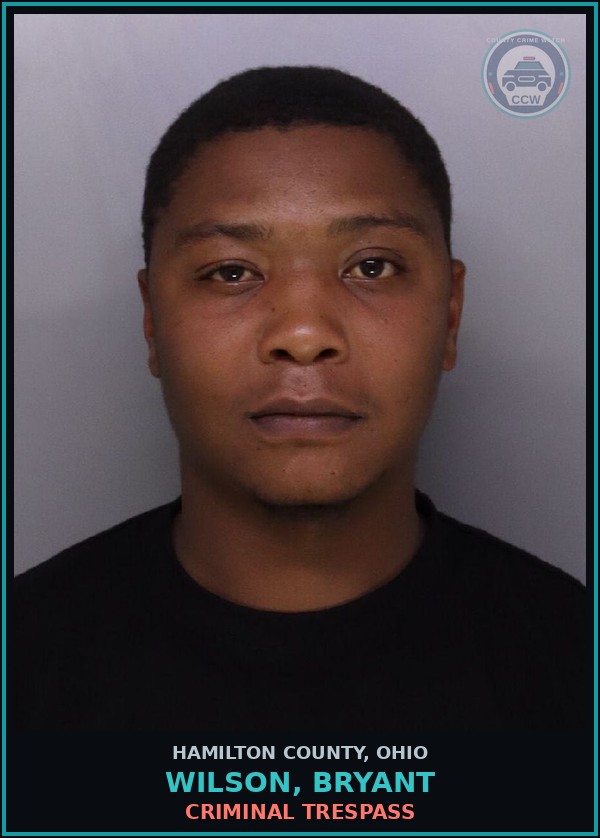 Booking mugshot of Wilson, Bryant in Hamilton County