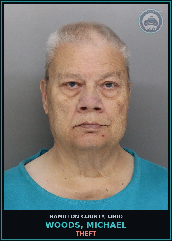 Booking mugshot of Woods, Michael in Hamilton County
