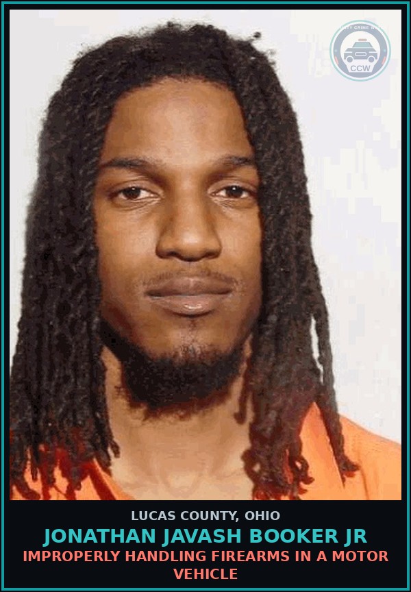 Booking mugshot of Jonathan Javash Booker Jr in Lucas County