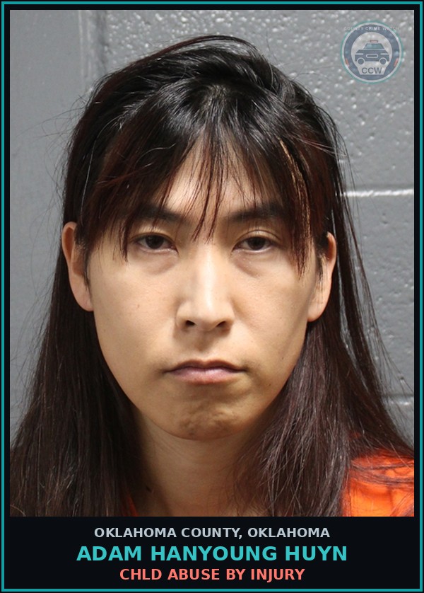 Booking mugshot of Adam Hanyoung Huyn in Oklahoma County