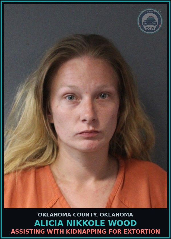 Booking mugshot of Alicia Nikkole Wood in Oklahoma County