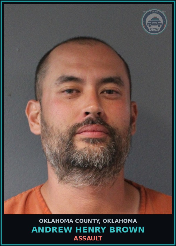 Booking mugshot of Andrew Henry Brown in Oklahoma County