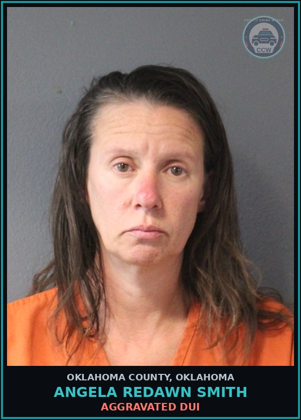 Booking mugshot of Angela Redawn Smith in Oklahoma County