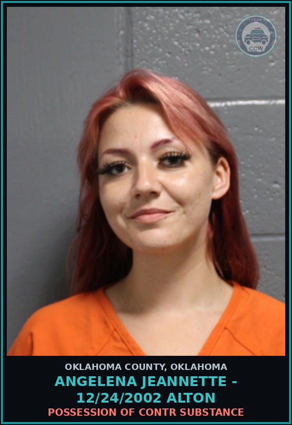 Booking mugshot of Angelena Jeannette - 12/24/2002 Alton in Oklahoma County