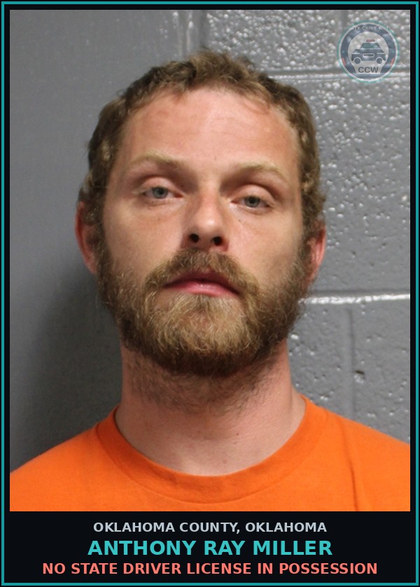 Booking mugshot of Anthony Ray Miller in Oklahoma County