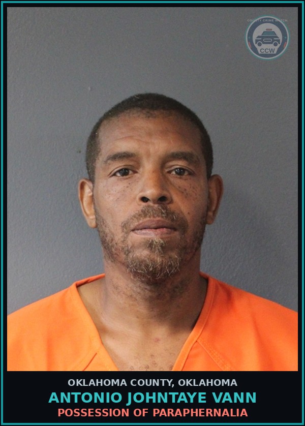 Booking mugshot of Antonio Johntaye Vann in Oklahoma County