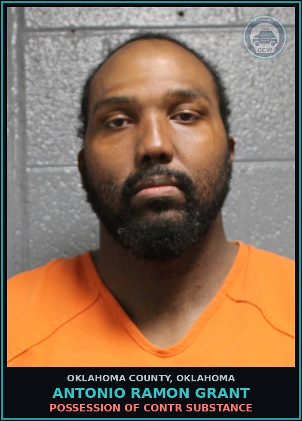 Booking mugshot of Antonio Ramon Grant in Oklahoma County