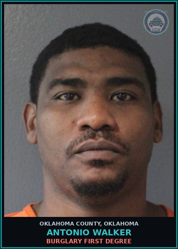 Booking mugshot of Antonio Walker in Oklahoma County