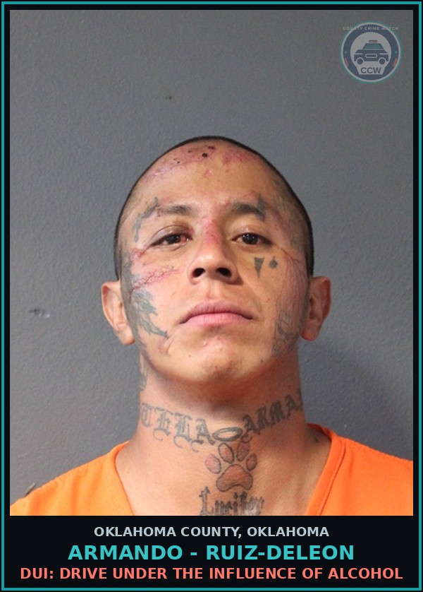 Booking mugshot of Armando - Ruiz-Deleon in Oklahoma County