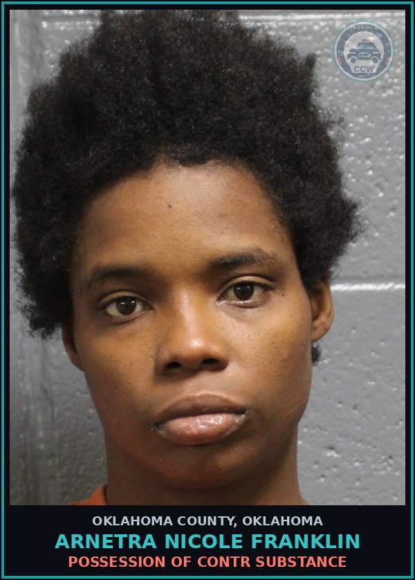 Booking mugshot of Arnetra Nicole Franklin in Oklahoma County