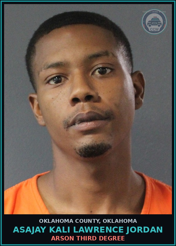 Booking mugshot of Asajay Kali Lawrence Jordan in Oklahoma County