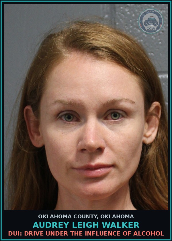 Booking mugshot of Audrey Leigh Walker in Oklahoma County