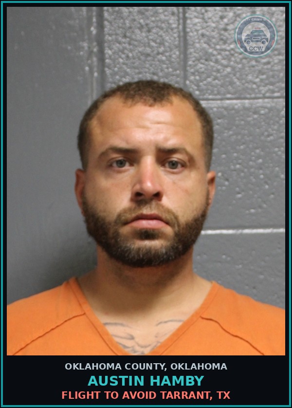 Booking mugshot of Austin Hamby in Oklahoma County