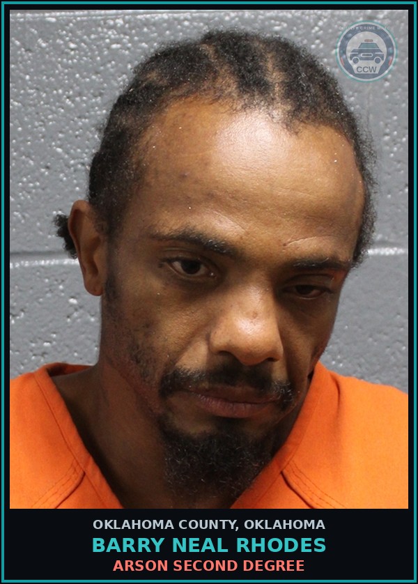 Booking mugshot of Barry Neal Rhodes in Oklahoma County