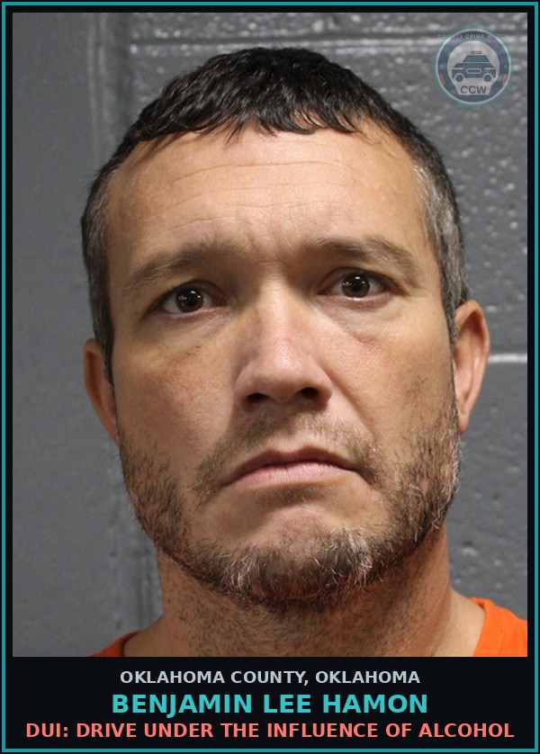 Booking mugshot of Benjamin Lee Hamon in Oklahoma County