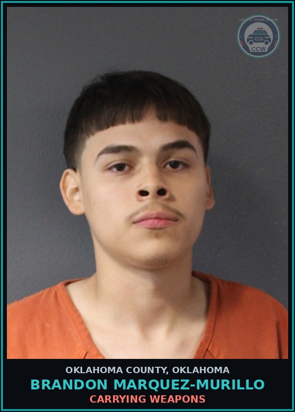 Booking mugshot of Brandon Marquez-Murillo in Oklahoma County
