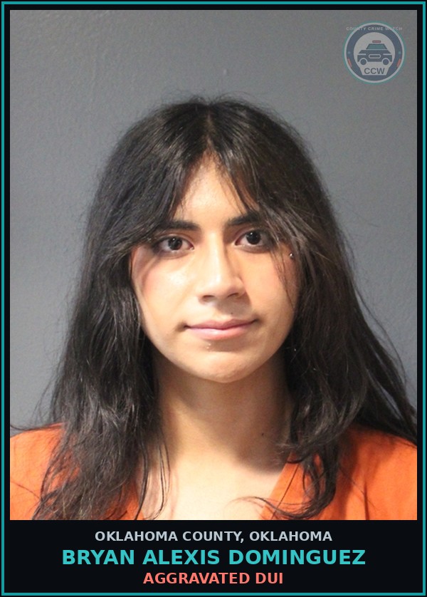 Booking mugshot of Bryan Alexis Dominguez in Oklahoma County