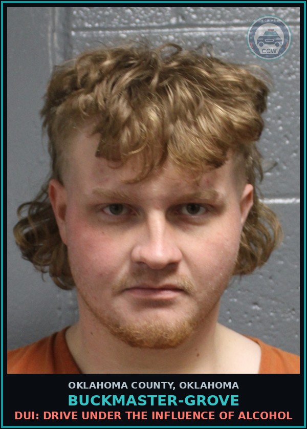 Booking mugshot of Buckmaster-Grove in Oklahoma County