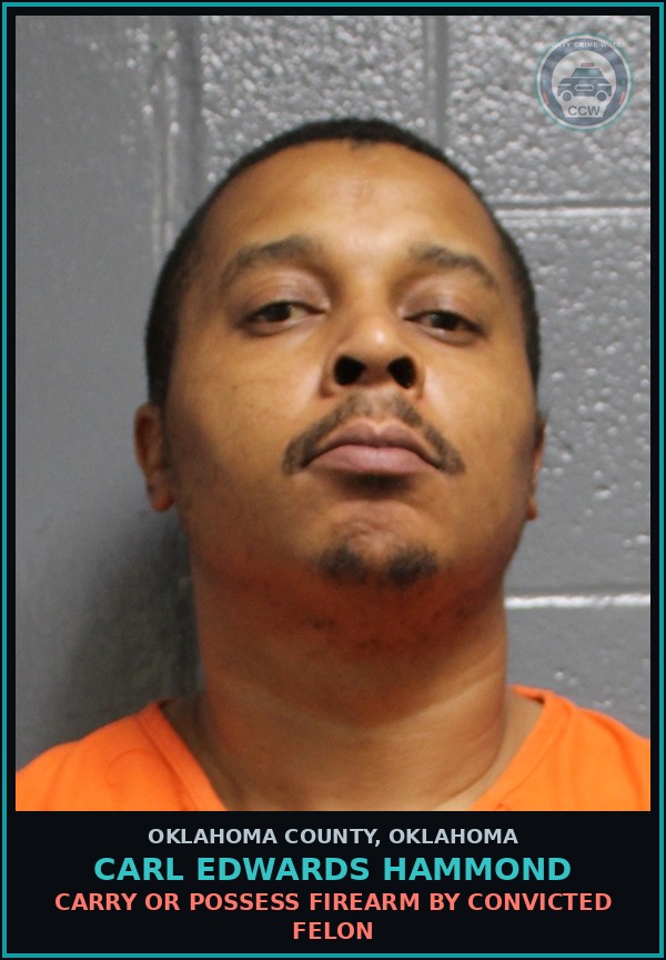 Booking mugshot of Carl Edwards Hammond in Oklahoma County