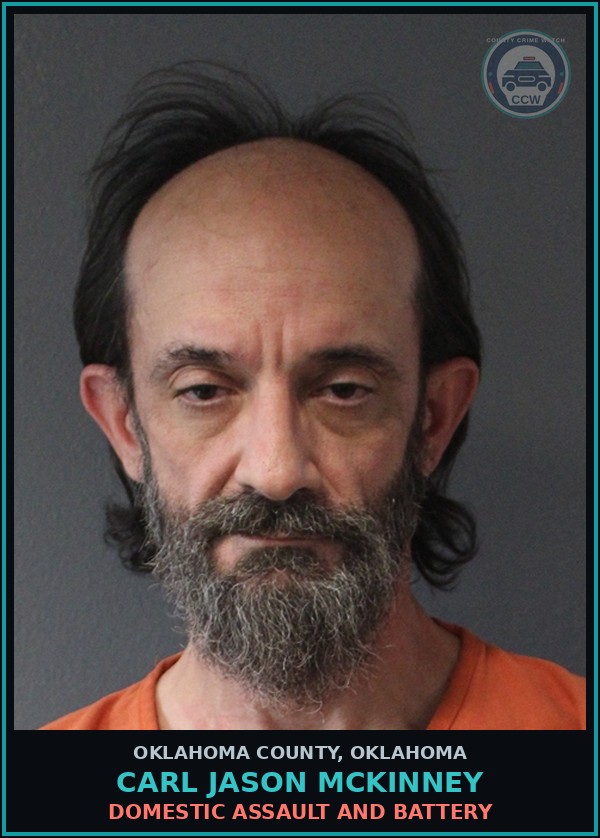 Booking mugshot of Carl Jason Mckinney in Oklahoma County