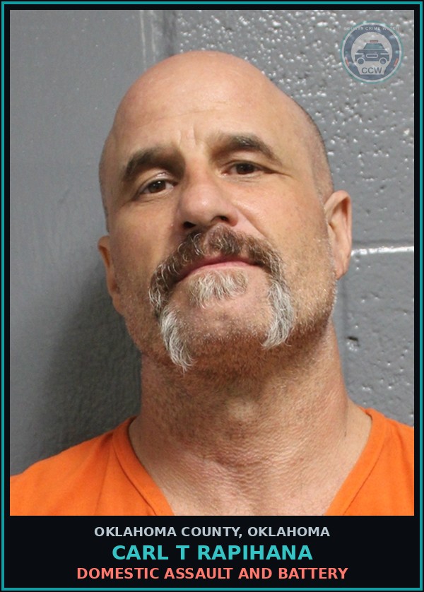 Booking mugshot of Carl T Rapihana in Oklahoma County