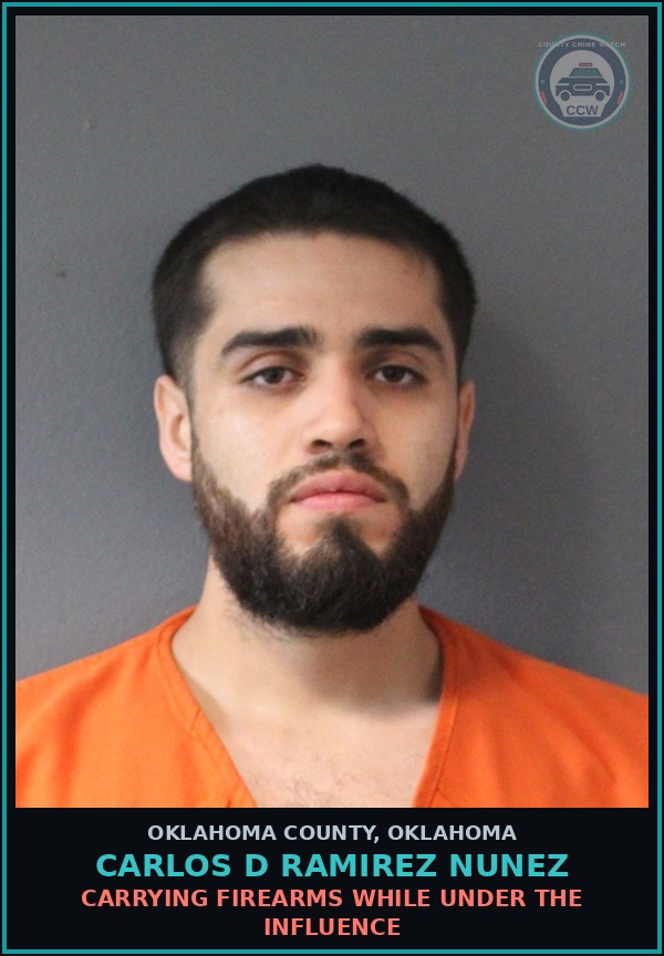 Booking mugshot of Carlos D Ramirez Nunez in Oklahoma County