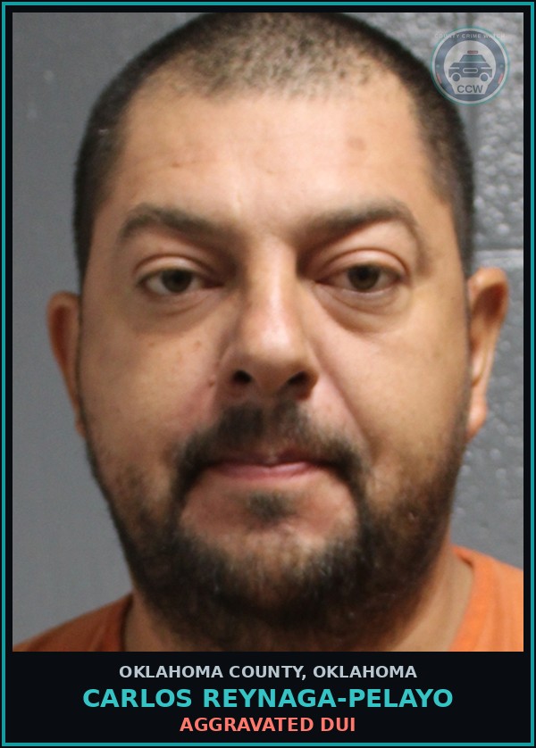 Booking mugshot of Carlos Reynaga-Pelayo in Oklahoma County