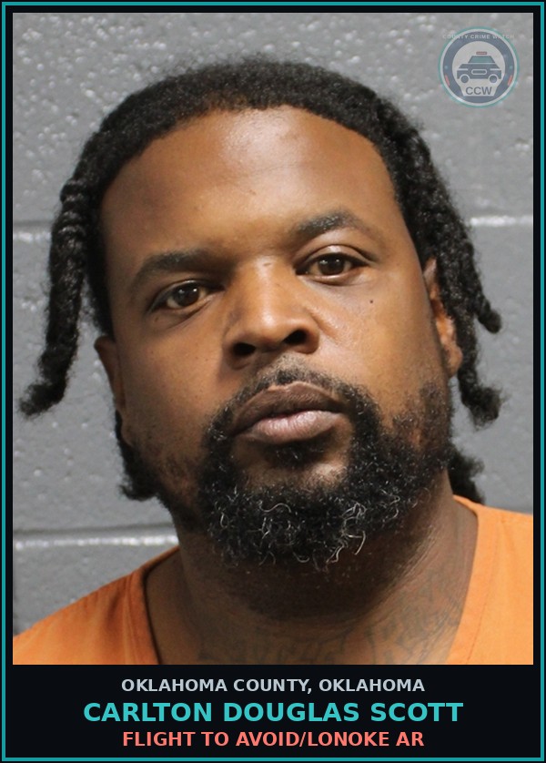 Booking mugshot of Carlton Douglas Scott in Oklahoma County