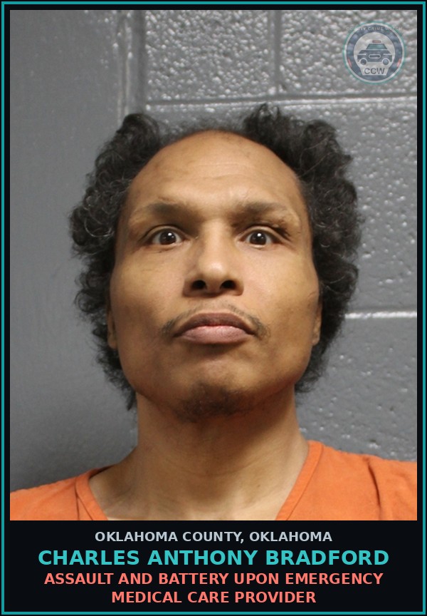 Booking mugshot of Charles Anthony Bradford in Oklahoma County