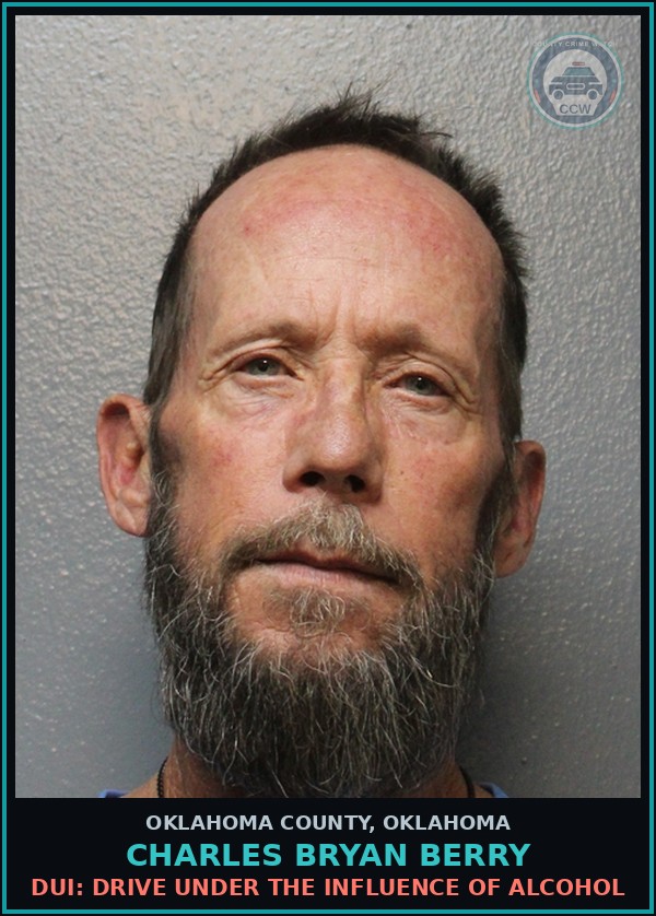 Booking mugshot of Charles Bryan Berry in Oklahoma County
