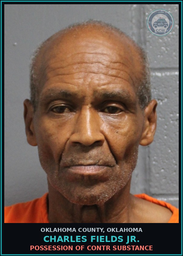 Booking mugshot of Charles Fields Jr. in Oklahoma County