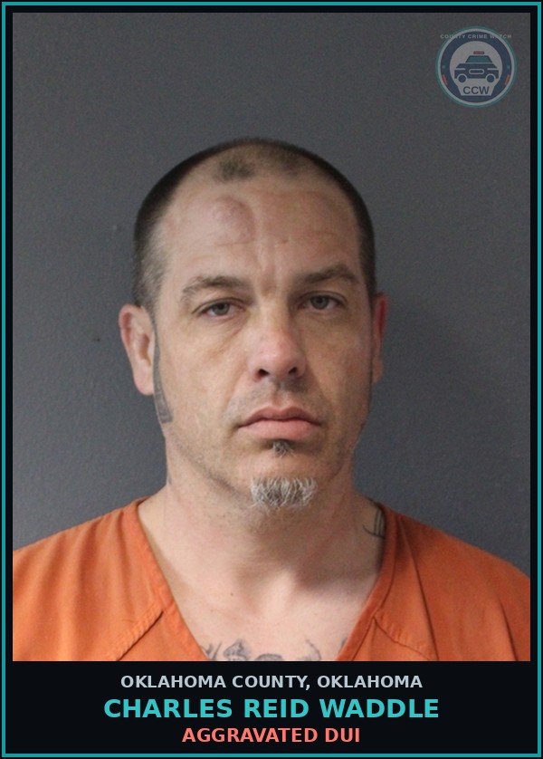Booking mugshot of Charles Reid Waddle in Oklahoma County