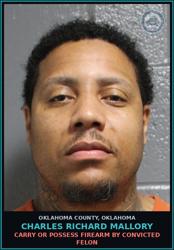 Booking mugshot of Charles Richard Mallory in Oklahoma County