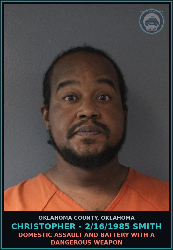 Booking mugshot of Christopher - 2/16/1985 Smith in Oklahoma County
