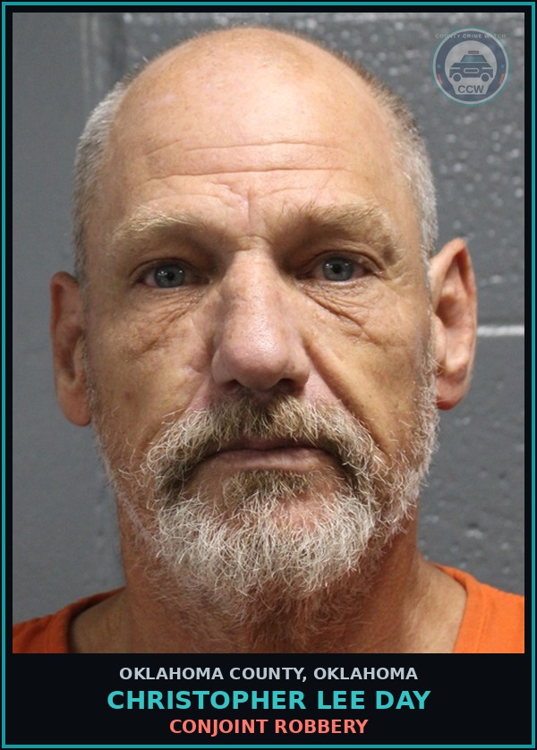 Booking mugshot of Christopher Lee Day in Oklahoma County