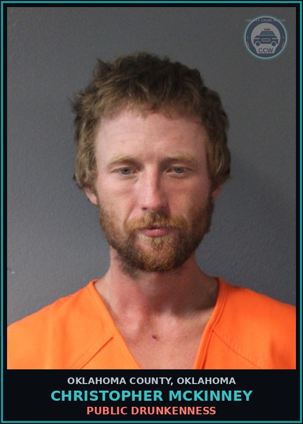 Booking mugshot of Christopher Mckinney in Oklahoma County