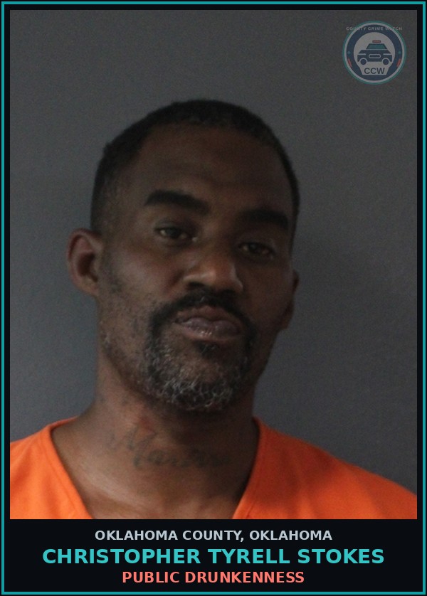 Booking mugshot of Christopher Tyrell Stokes in Oklahoma County