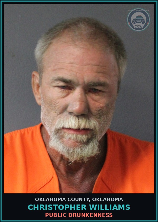 Booking mugshot of Christopher Williams in Oklahoma County
