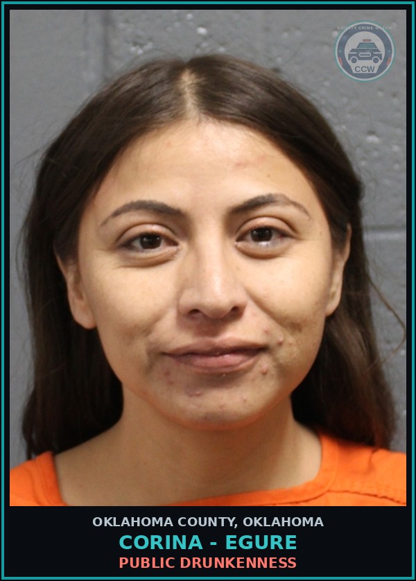 Booking mugshot of Corina - Egure in Oklahoma County