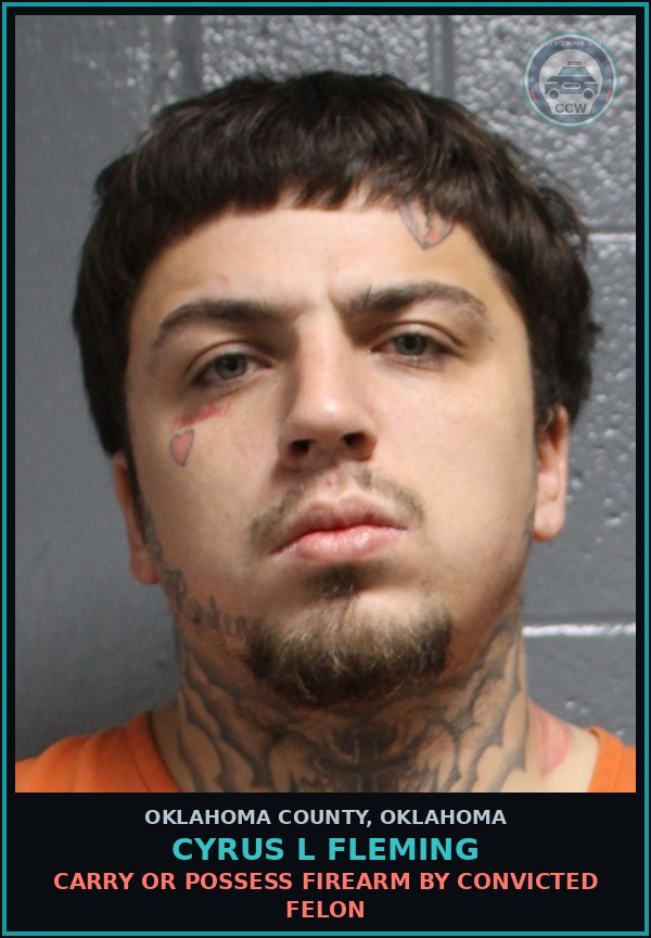 Booking mugshot of Cyrus L Fleming in Oklahoma County