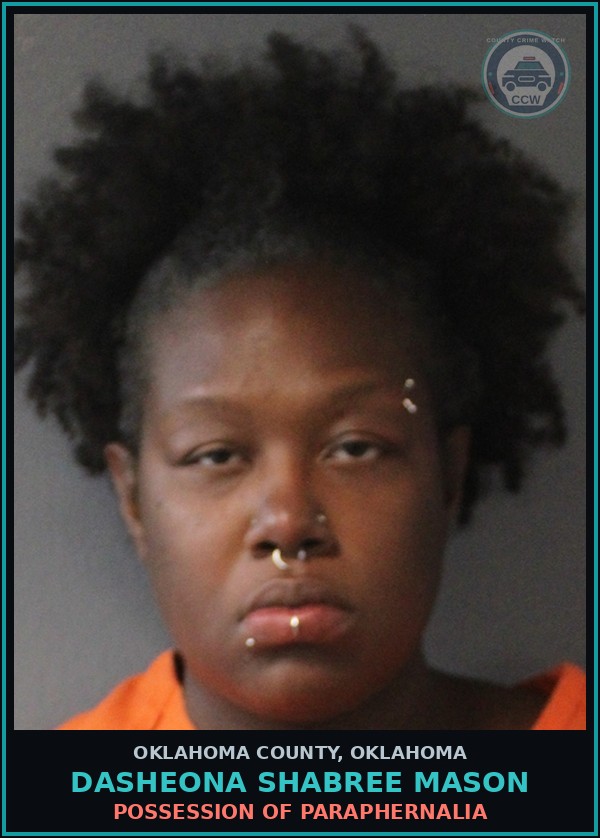 Booking mugshot of Dasheona Shabree Mason in Oklahoma County