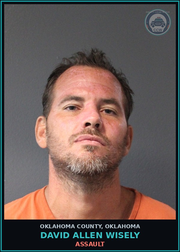 Booking mugshot of David Allen Wisely in Oklahoma County