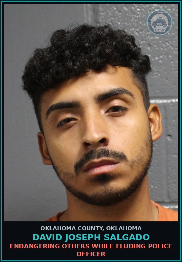 Booking mugshot of David Joseph Salgado in Oklahoma County
