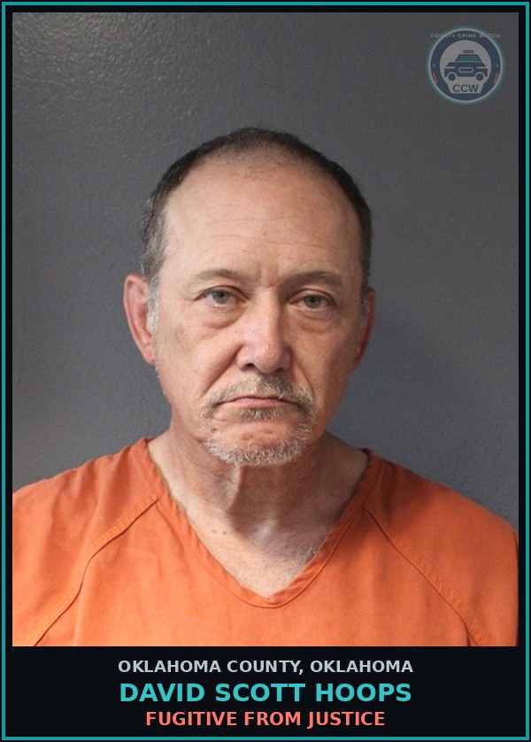 Booking mugshot of David Scott Hoops in Oklahoma County