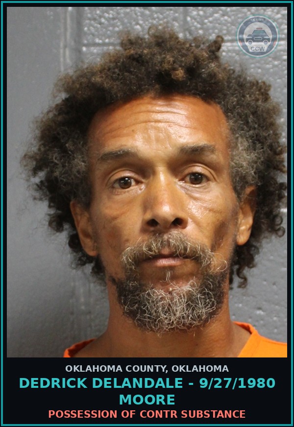Booking mugshot of Dedrick Delandale - 9/27/1980 Moore in Oklahoma County